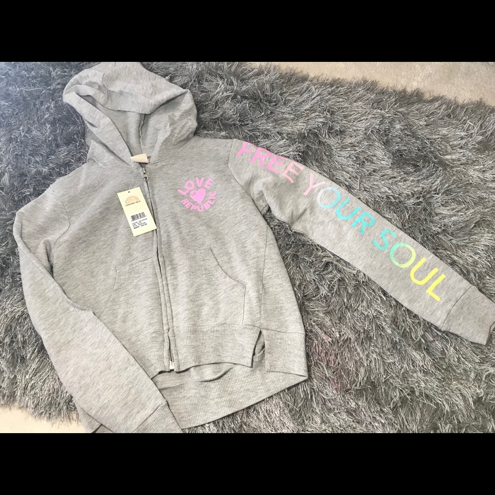 Girls Love Republic Zip Up Hoodie